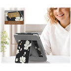 SAHARA - Indy Series Hand Strap Case for Amazon Kindle Paperwhite (11th Gen, 2021-2022) - Black Floral