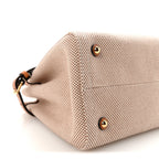Jacquard Canvas Small Vlogo Antibes Shopping Bag Camel Natural