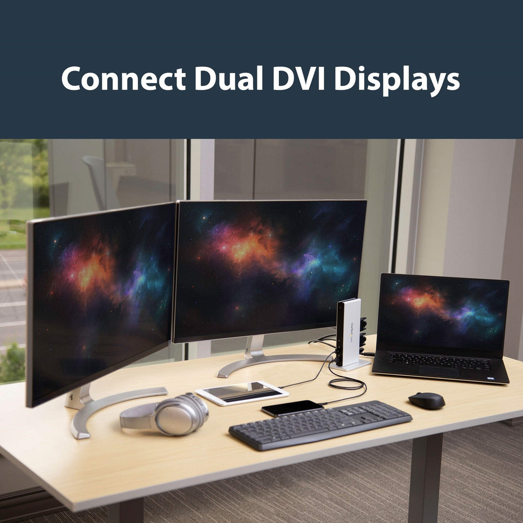 DVI Dual-Monitor Docking Station