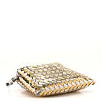 Metallic Lambskin Intrecciato Mini Hop Silver Gold