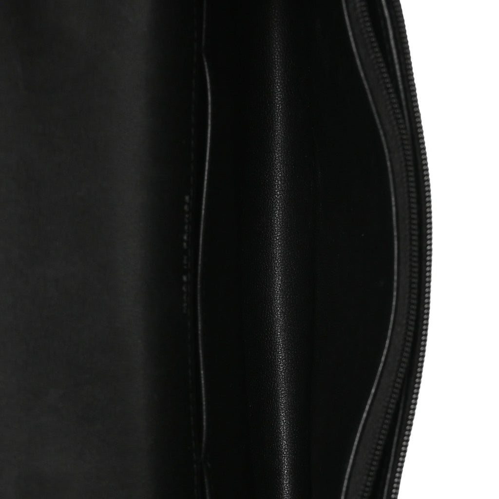 Lambskin Quilted Flap Phone Holder With Chain So Black