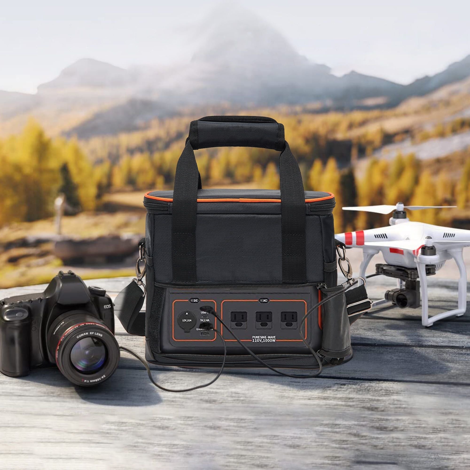 Portable storage bag, battery box, travel power pack, suitable for 1500W generators - XL