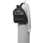 Nylon Embossed Small Doudoune Backpack Grey