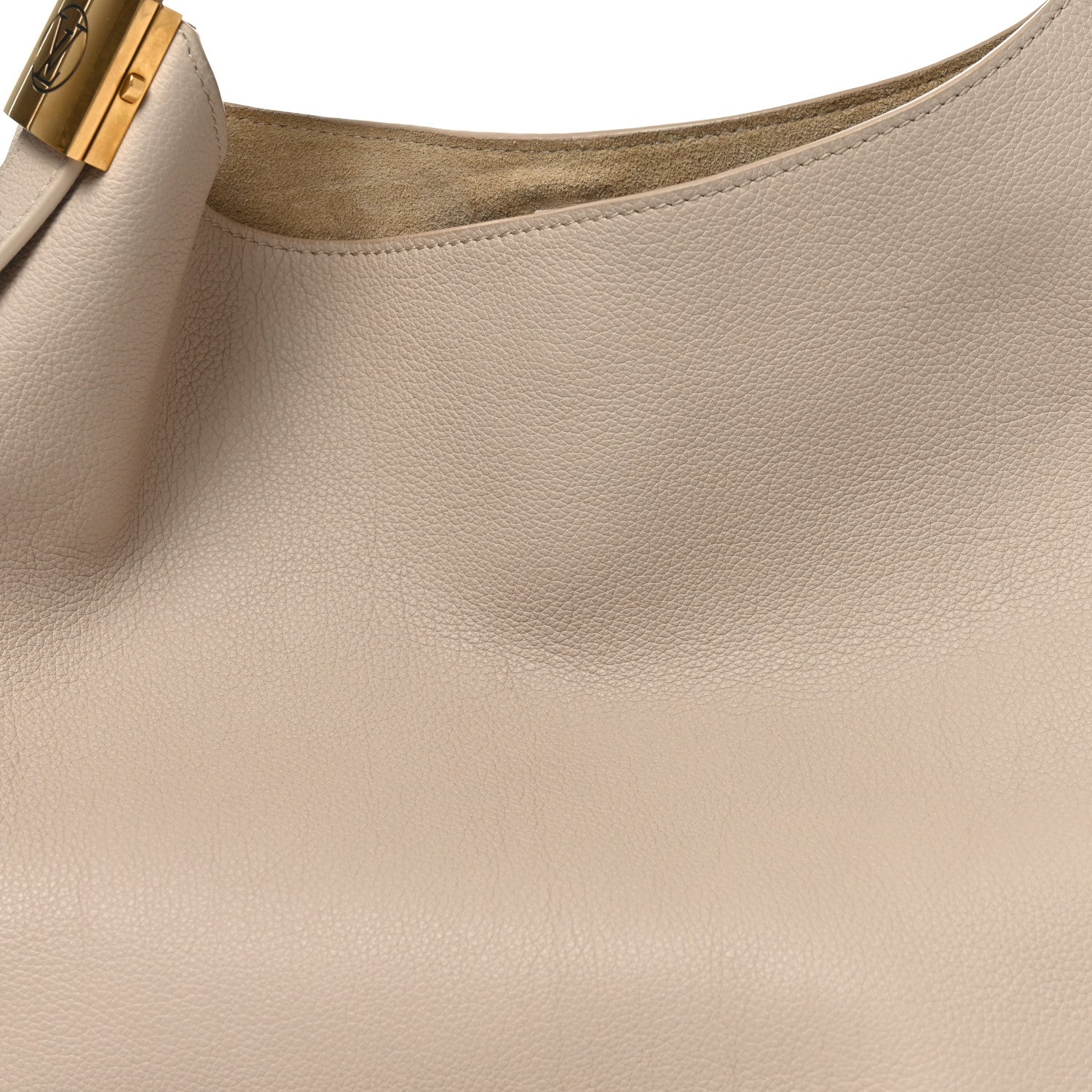 Grained Calfskin Low Key Hobo MM Limestone