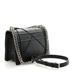 Grained Calfskin Medium Diorama Flap Bag Black