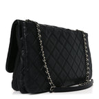 Lambskin Quilted Jumbo Chanel 3 Flap Bag Black