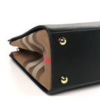 Calfskin Mega Check Small Banwell Tote Black