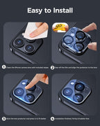 Entronix Clear Camera Lens Protector Compatible with iPhone 13 Mini - 2-Piece Combo
