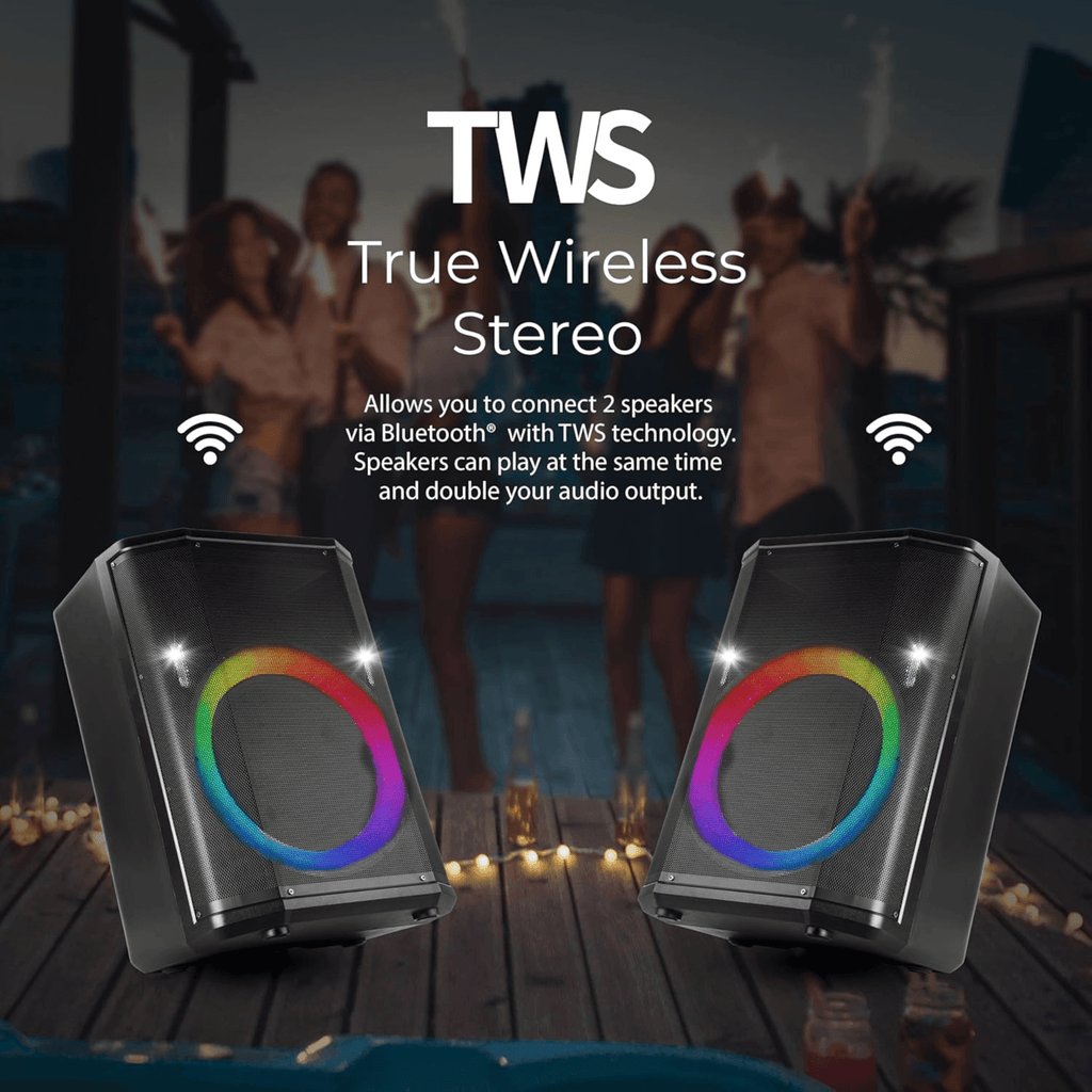 15-Inch Portable BT Speaker with Tiltable Audio Enhancement