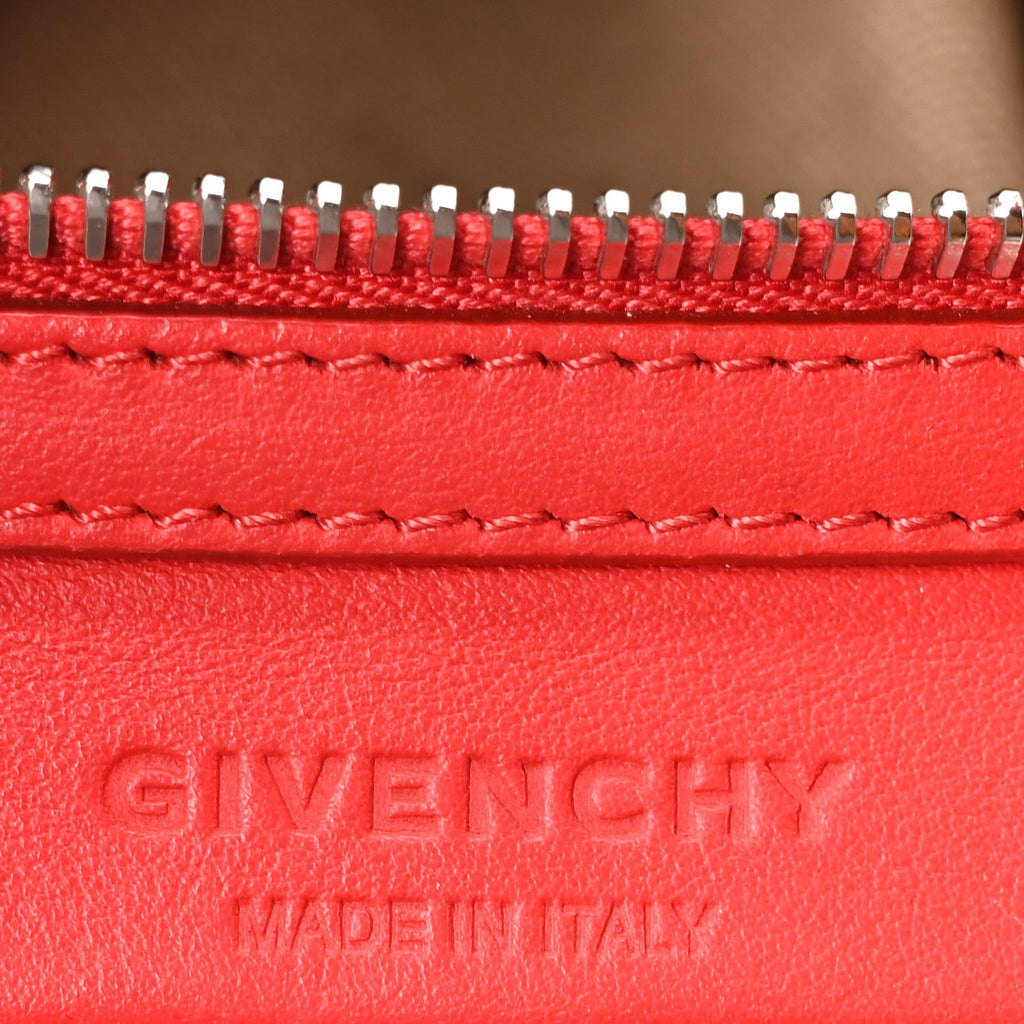 Calf Hair Smooth Calfskin Geometric Small Antigona Red