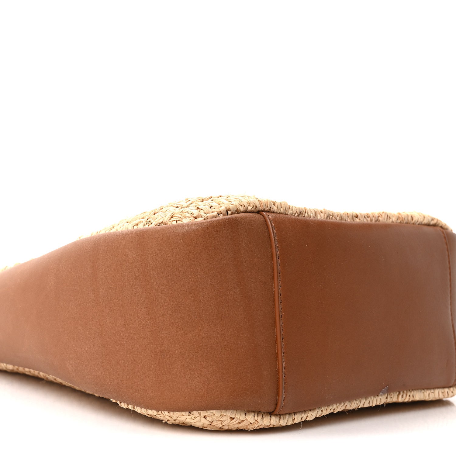 Raffia Calfskin Le 5 A 7 Small Hobo Natural Brick