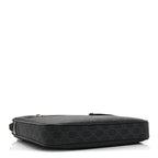 GG Supreme Monogram Web Small Flat Messenger Bag Black Grey