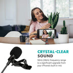 Movo iLav-L Digital Lavalier Omnidirectional Clip on Microphone (Lightning)