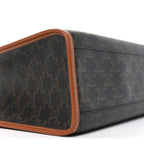 Triomphe Canvas Calfskin Mini Horizontal Cabas Tan