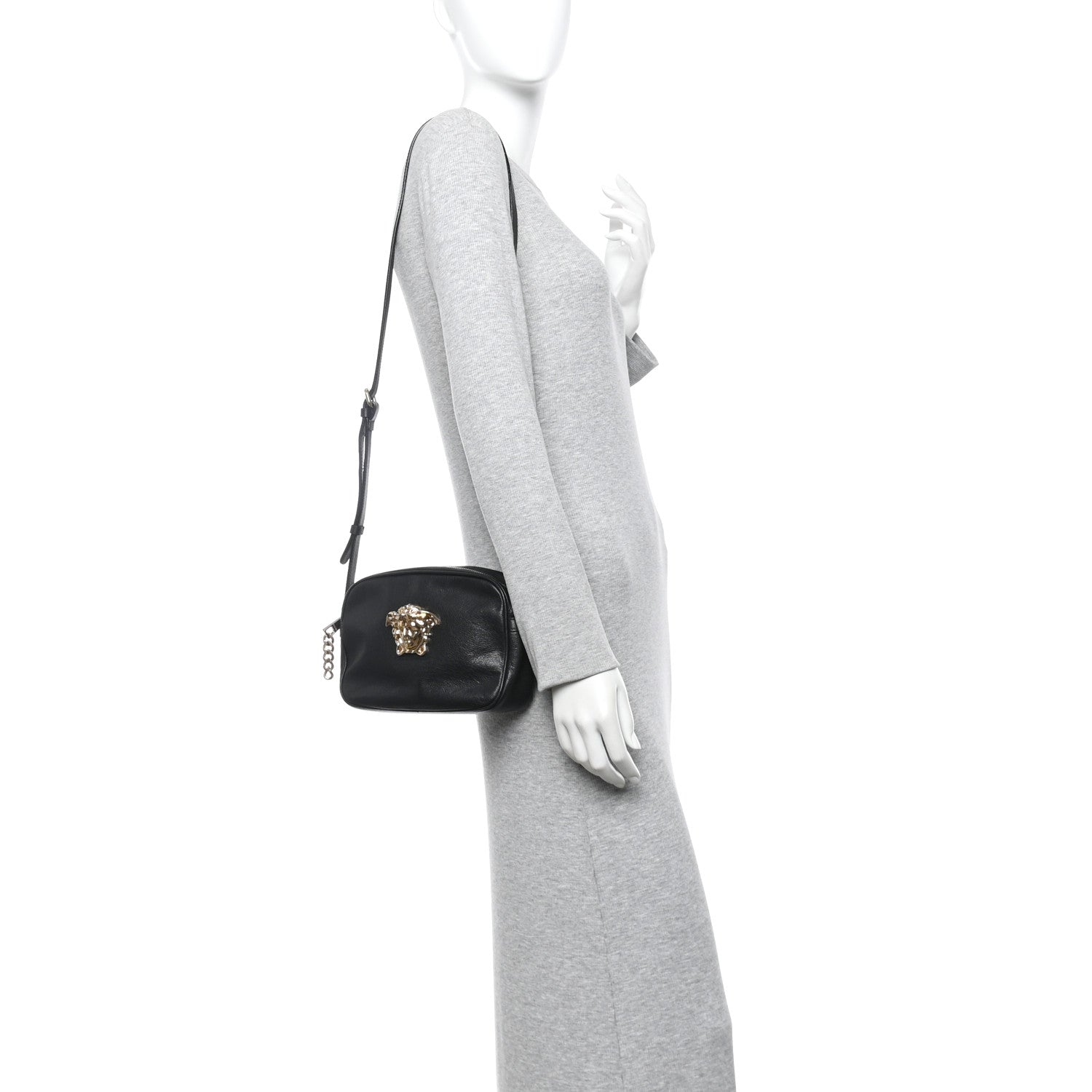 Calfskin Palazzo Camera Bag Black