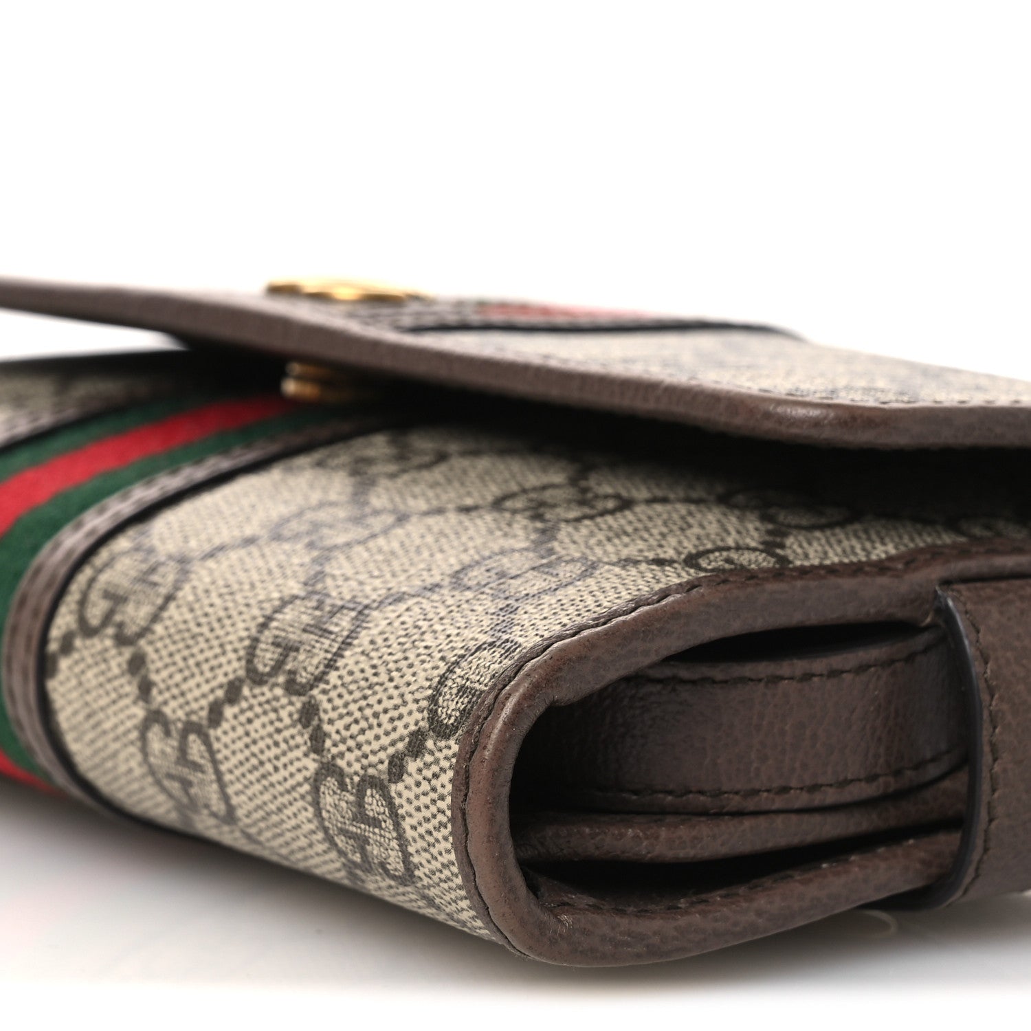 GG Supreme Monogram Web Ophidia Crossbody Wallet Beige New Acero