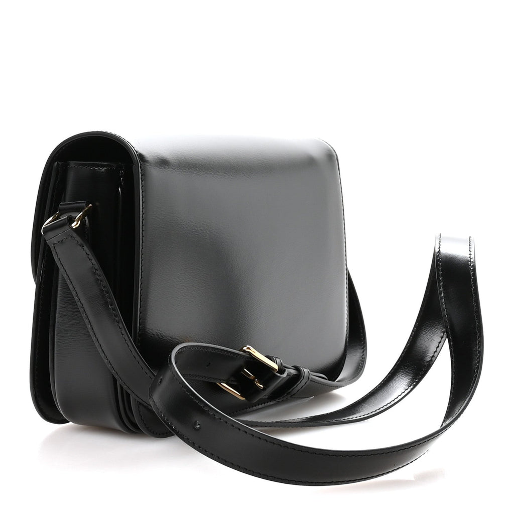 Shiny Calfskin Medium Triomphe Black