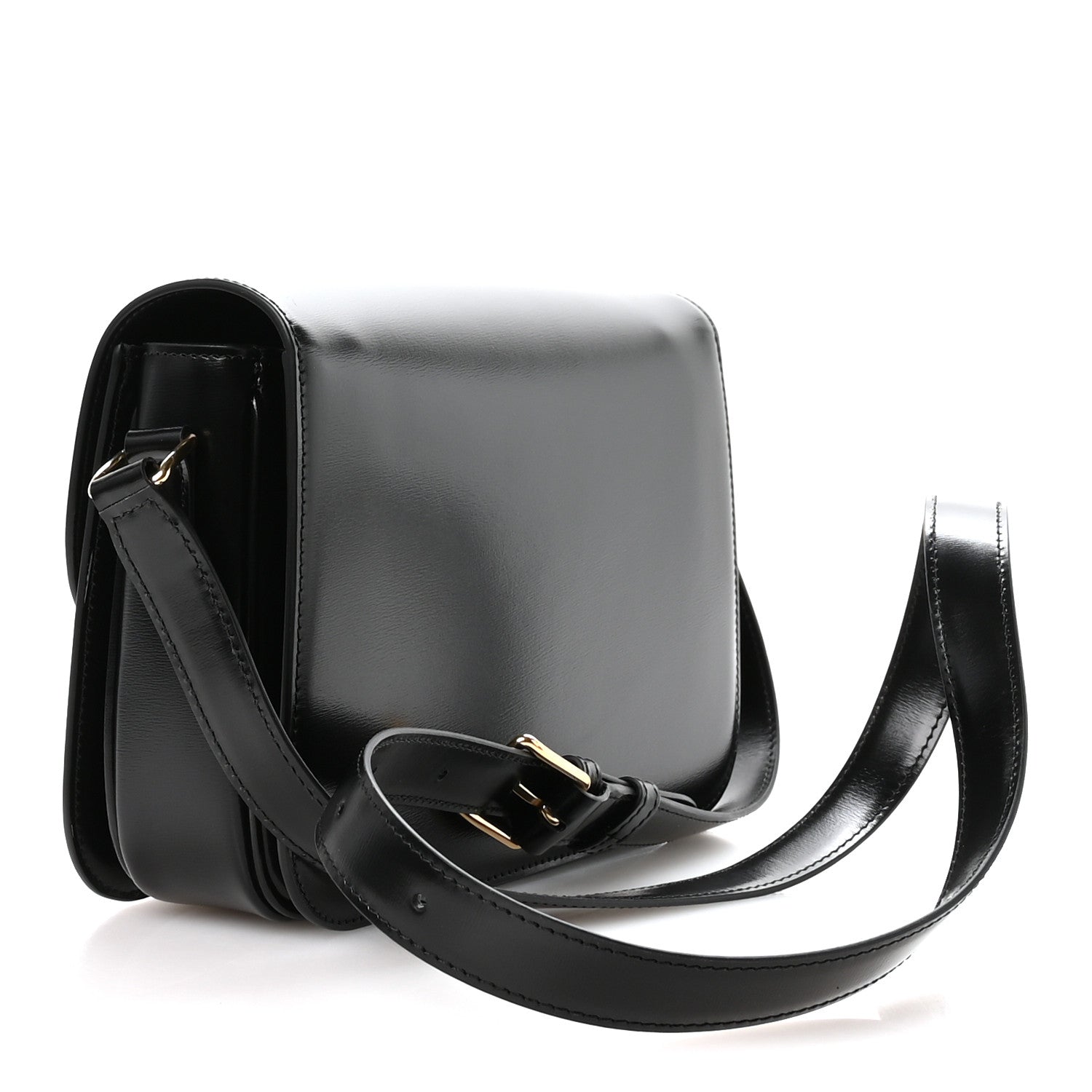 Shiny Calfskin Medium Triomphe Black