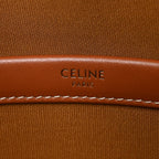Triomphe Canvas Calfskin Mini Horizontal Cabas Tan