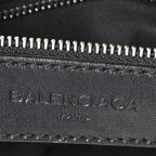 Chevre Silver Metallic Edge Hardware City Black