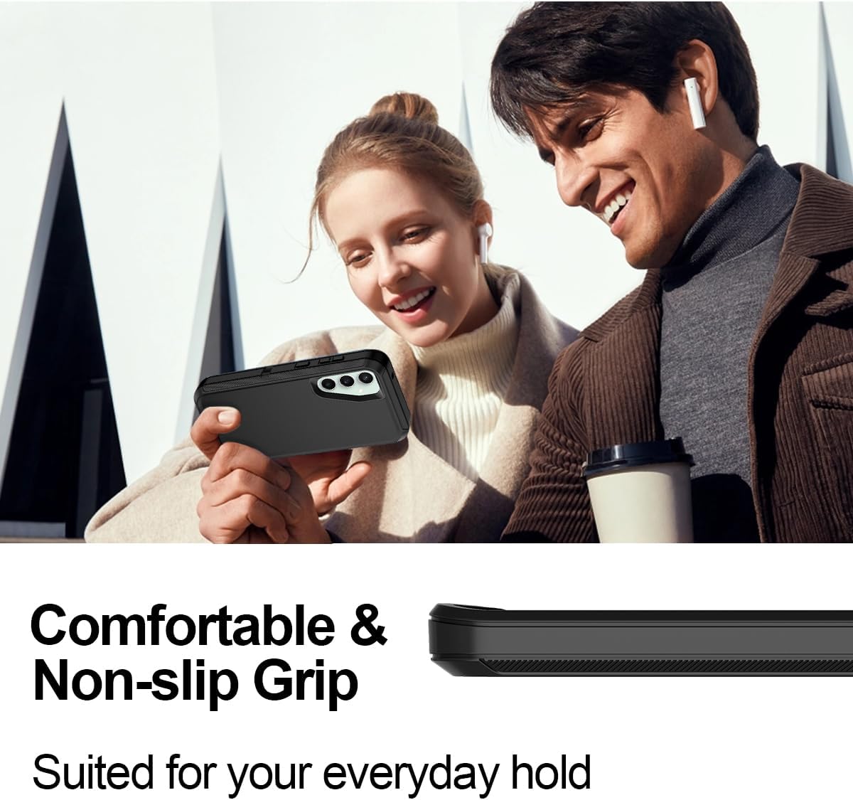 Entronix Bundle Compatible with Galaxy S25 Plus - Heavy Duty Case & 2 Clear Screen Protectors