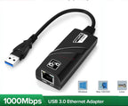 USB 3.0 Gigabit Ethernet LAN RJ45 1000Mbps Network Adapter For Windows PC Mac