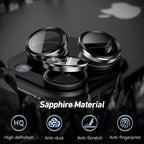 Entronix Camera Lens Protector Compatible with iPhone 15 Pro/15 Pro Max - Luxury Metal