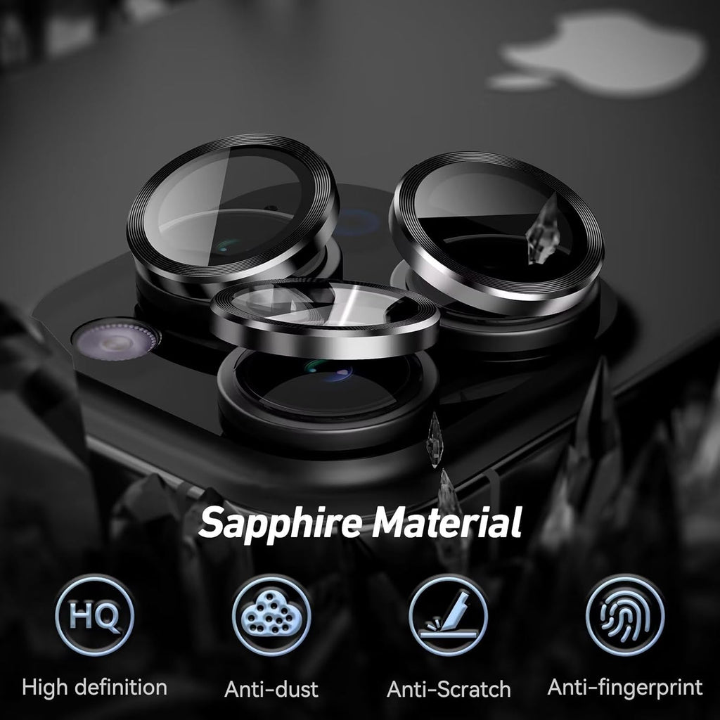 Entronix Camera Lens Protector Compatible with iPhone 13 Pro/13 Pro Max - Luxury Metal