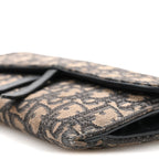 Oblique Saddle Chain Long Wallet  Blue