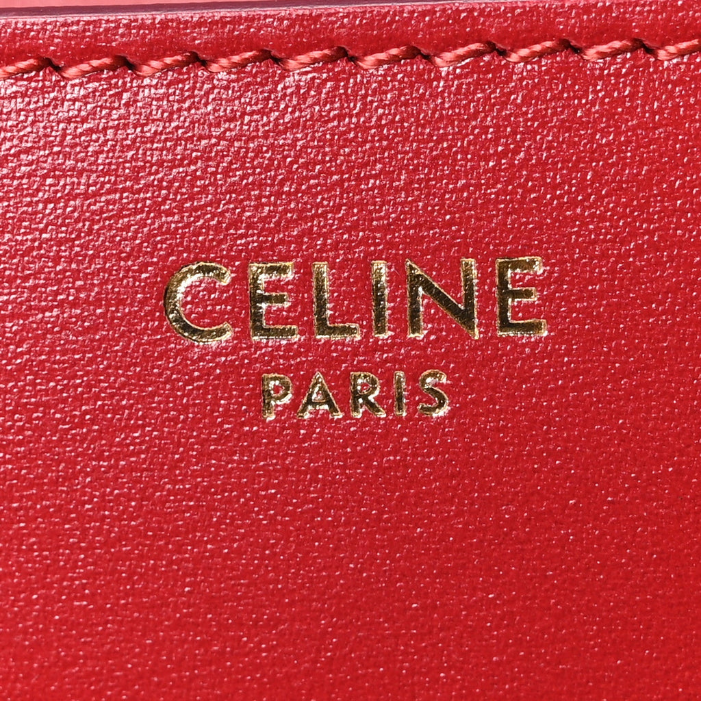 Box Calfskin Teen Classic Box Flap Bag Red