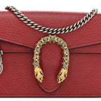 Calfskin Super Mini Dionysus Shoulder Bag Hibiscus Red