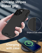 Entronix Bundle Compatible with iPhone 15 Pro Max - Heavy Duty Case & 1 Clear Screen Protector