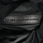 Nylon Medium Monaco Chain Shoulder Bag Black