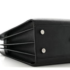 Grained Calfskin Baby Sac De Jour Black