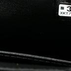 Shiny Aged Calfskin Quilted Mini Nano Kelly Shopper Black