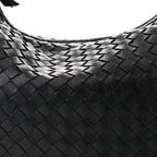 Nappa Intrecciato Medium Veneta Hobo Black
