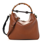 Softy Wonka Textured Dollar Calfskin Medium Diana Shoulder Bag Cuir Black