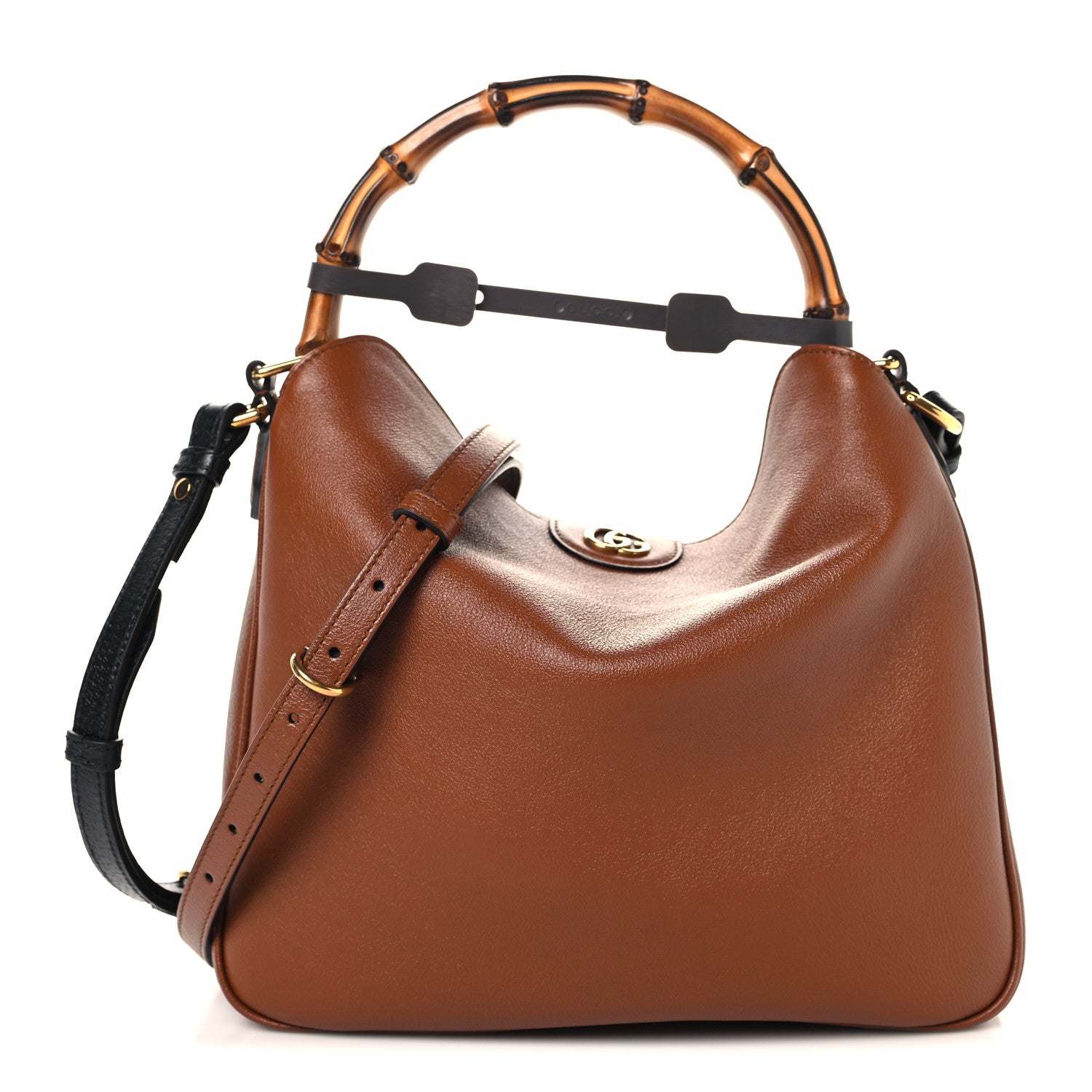 Softy Wonka Textured Dollar Calfskin Medium Diana Shoulder Bag Cuir Black