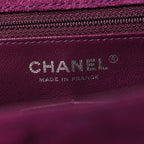 Suede Lambskin Scallop Quilted Medium Pagoda Flap Purple