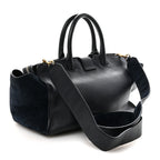 Calfskin Suede Small Monogram Downtown Cabas Navy Blue