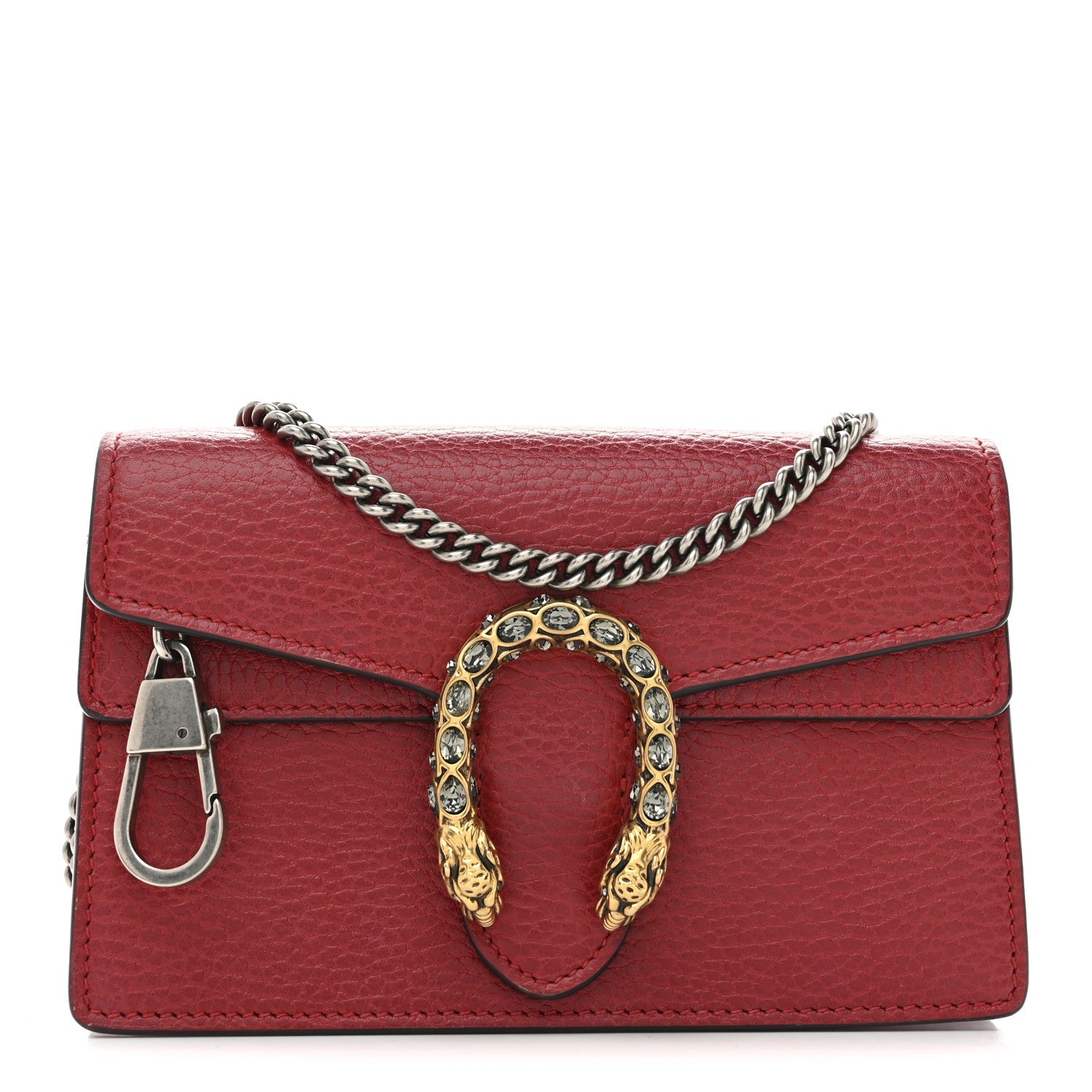 Calfskin Super Mini Dionysus Shoulder Bag Hibiscus Red