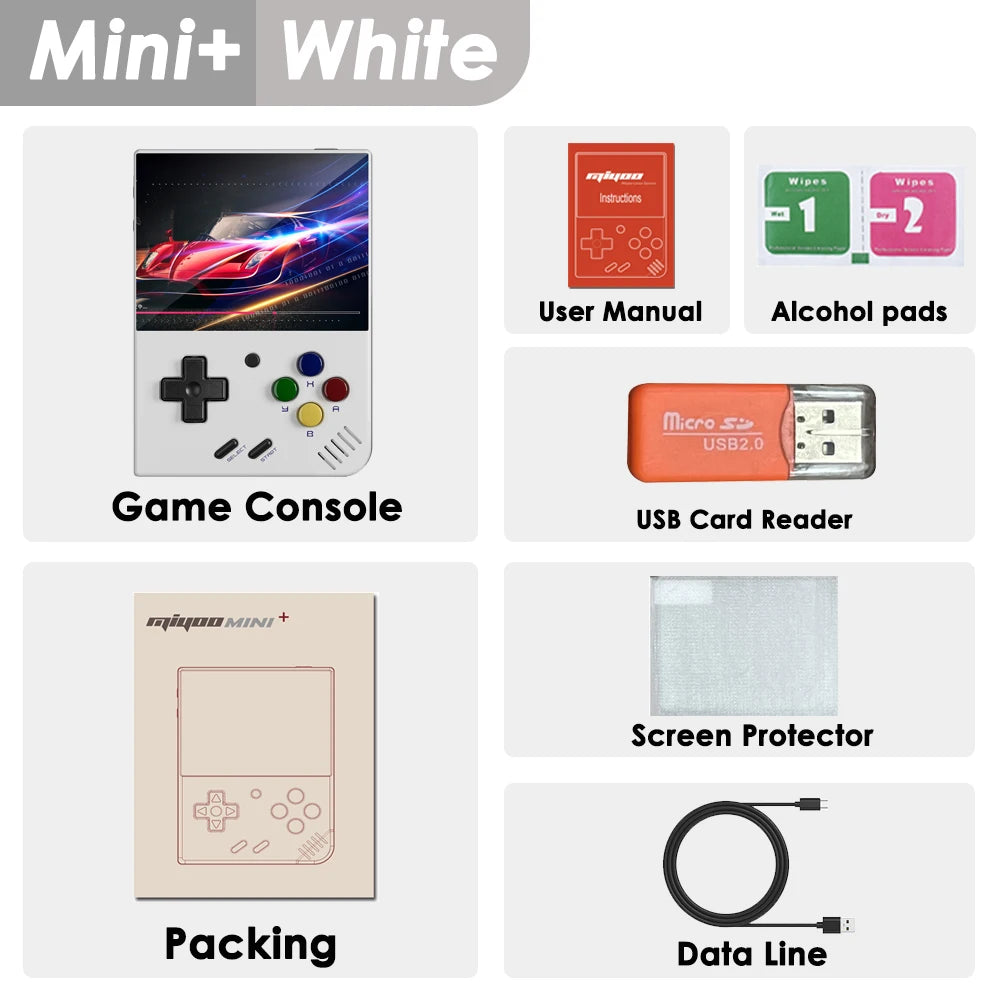 Mini Plus Portable Retro Handheld Game Console V2 with IPS Screen - Classic Video Game Console for Children, Linux System