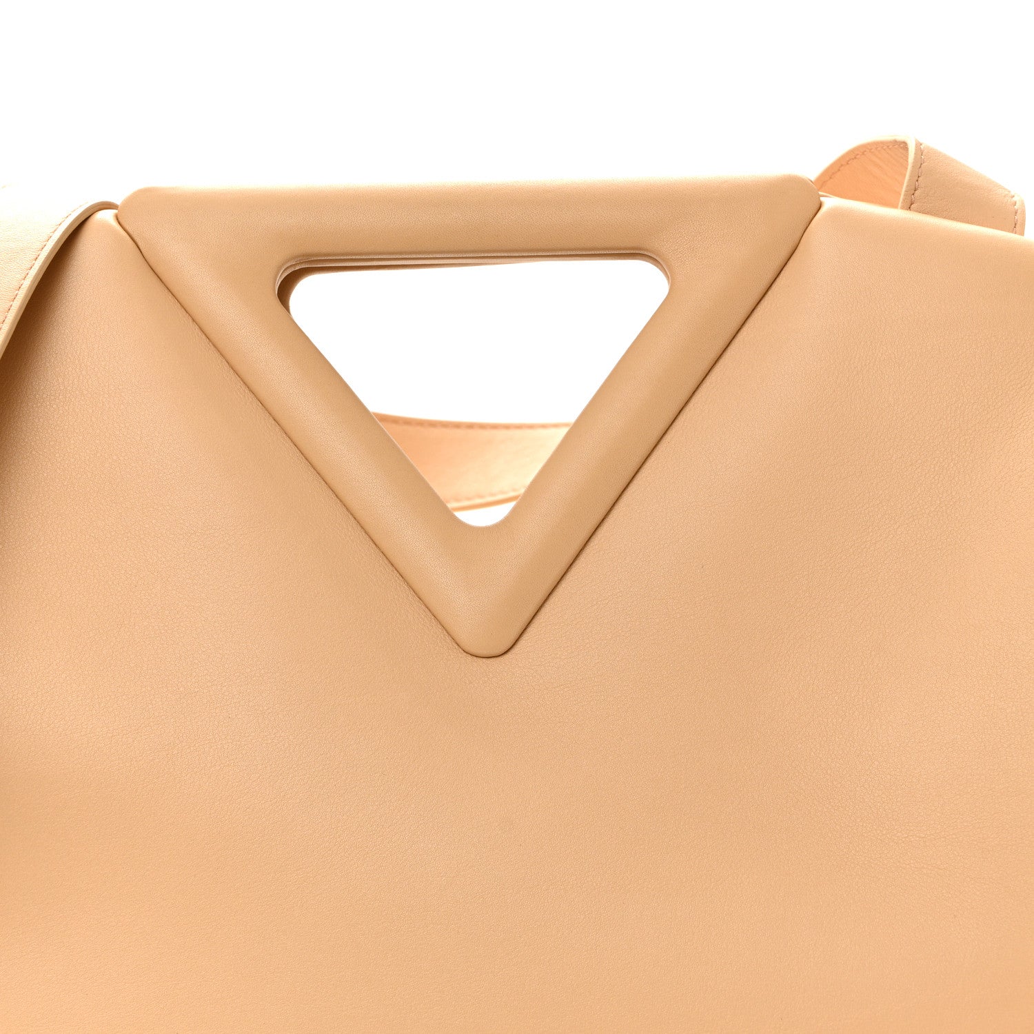 Calfskin Medium The Point Triangle Bag Almond