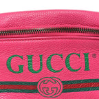 Grained Calfskin Small Logo Belt Bag Box Pink Green