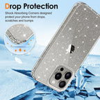 Entronix Case Compatible with iPhone 14 Pro Max - [Hard Back] Glitter Clear