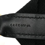 Jacquard Wool Logo Short Strap Black Beige