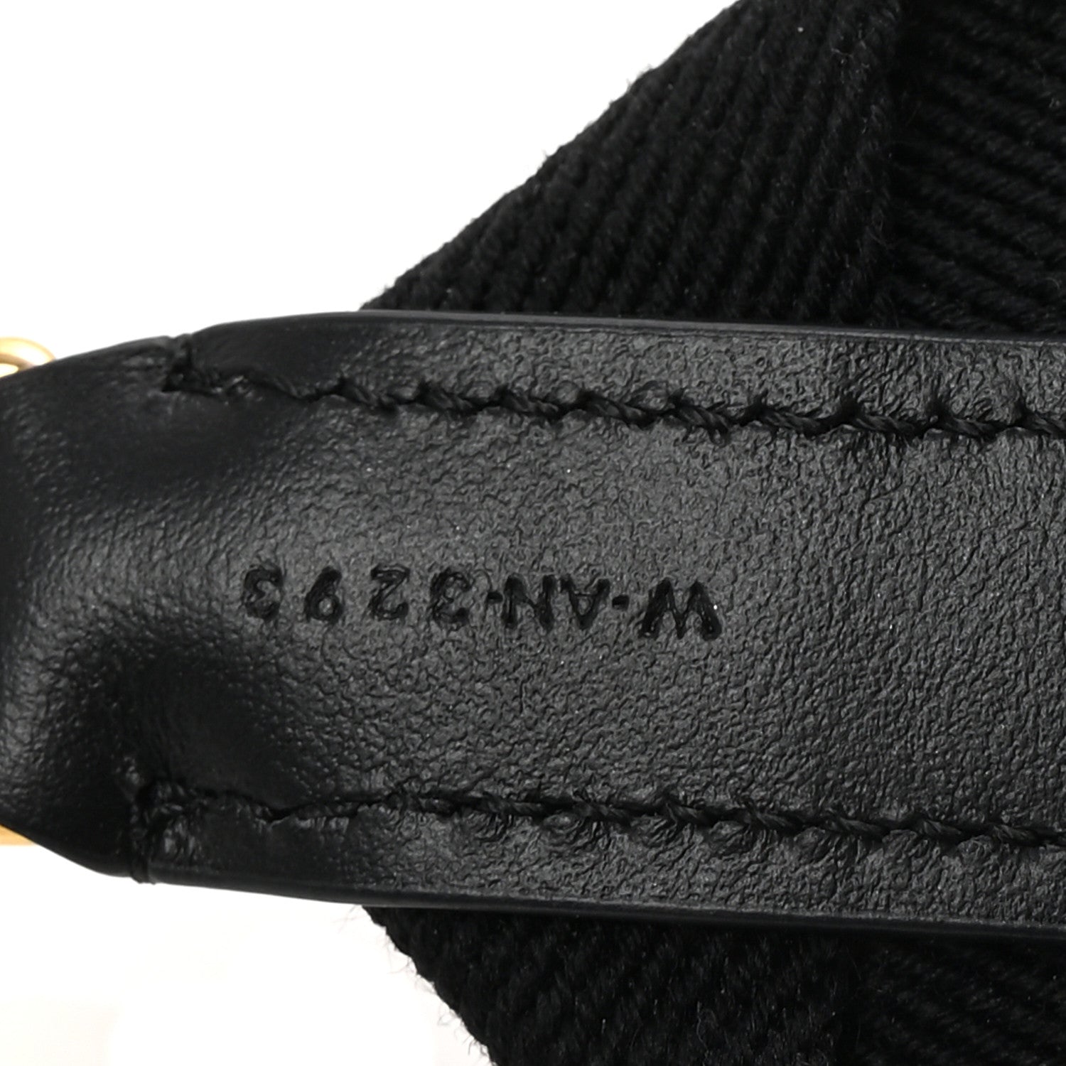 Jacquard Wool Logo Short Strap Black Beige