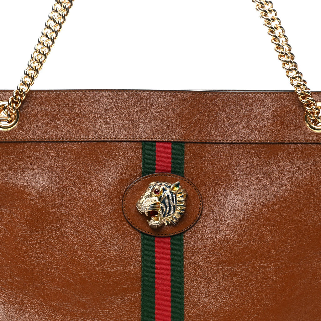 Calfskin Large Rajah Chain Tote Cuir