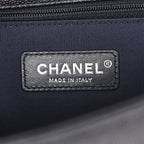 Caviar Chevron Quilted New Medium Boy Flap Dark Navy Blue