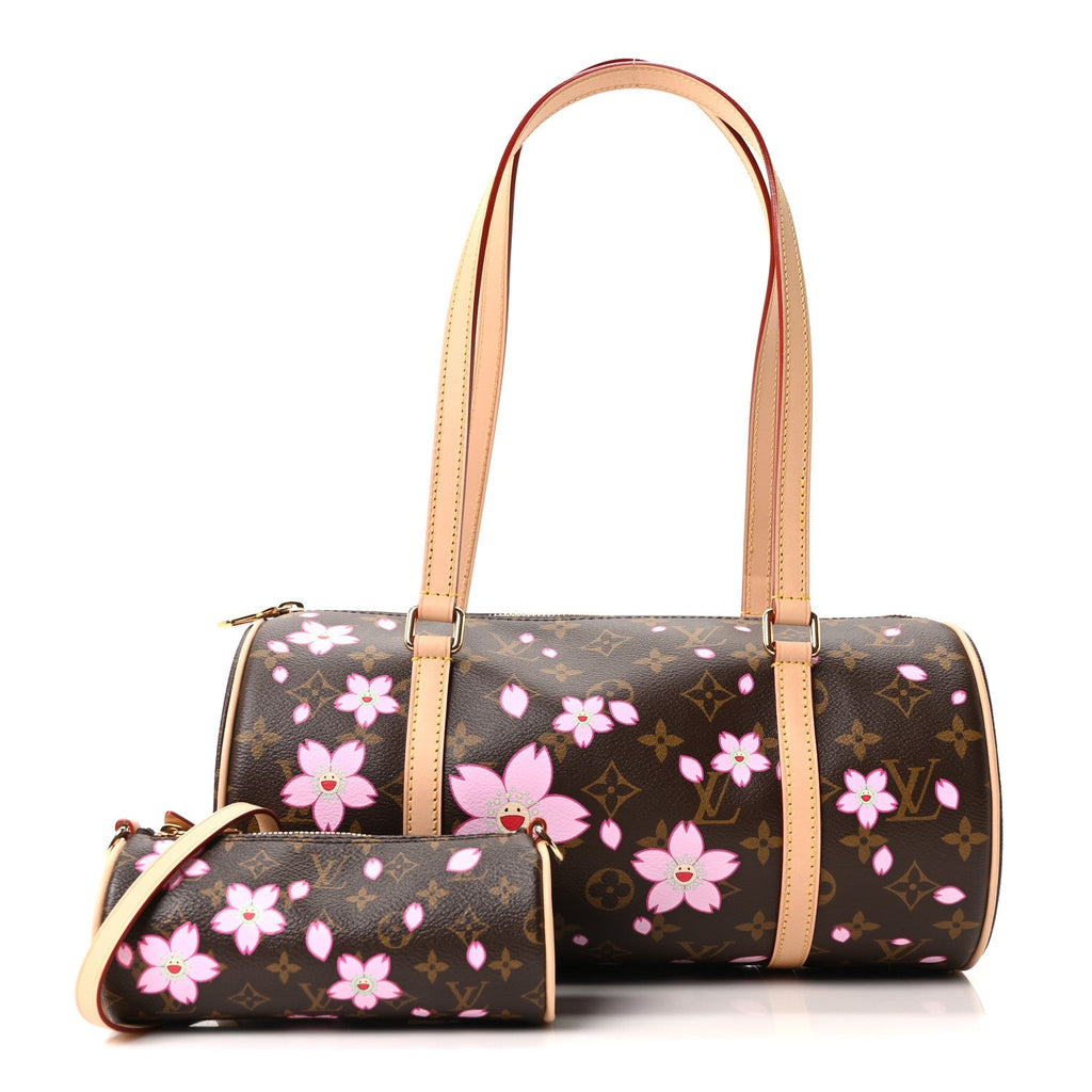 LV X TM Monogram Cherry Blossom Papillon Sakura Brown